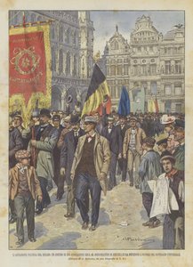Política Na Bélgica, uma procissão de 300 associações ao burgomestre de Bruxelas
