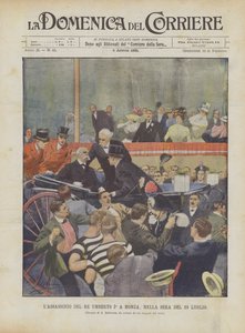 O Assassinato do Rei Umberto I ° em Monza na noite de 29 de julho de Achille Beltrame