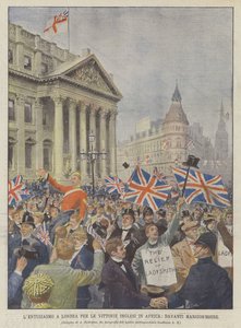 Entusiasmo em Londres pelas vitórias britânicas na África, Davanti Mansion House