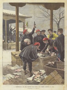 A distribuição de presentes da Itália para as tropas nacionais na China