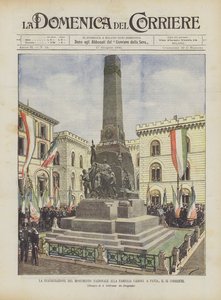 A inauguração do Monumento Nacional à Família Cairoli em Pavia, a 14ª Corrente