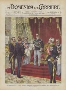 A Apresentação Para SM O Rei Do Alto Prêmio Conferitagli Do Presidente Da República Francesa