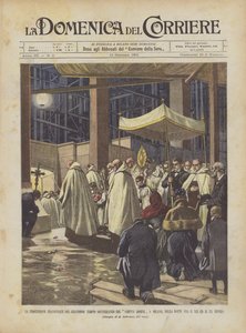 A Procissão Inaugural do Grande Templo Subterrâneo Corpus Domini Em Milão