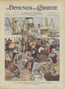 A triste partida de Gênova dos emigrantes Contadini dellAlta Italia na América
