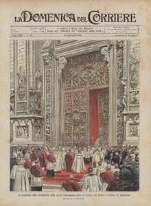A cerimônia da bênção da nova porta de bronze maravilhosa na Catedral de Milão (8 de setembro)