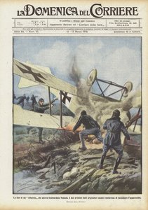 O fim de um Albatros que bombardeou Veneza de Achille Beltrame