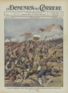 A guerra dos cinco povos, o exército búlgaro avançando em direção a Adrianópolis conquista Kirk Kilisse