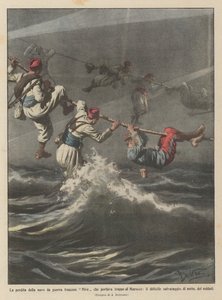 A perda do navio de guerra francês Nive que trouxe tropas para o Marrocos de Achille Beltrame
