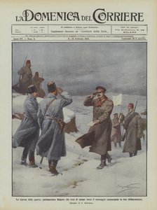 A retomada da guerra, um parlamentar búlgaro que leva a mensagem de anúncio para o campo turco