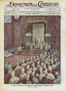 A cerimônia solene em San Pietro para a santificação de Giovanna dArco