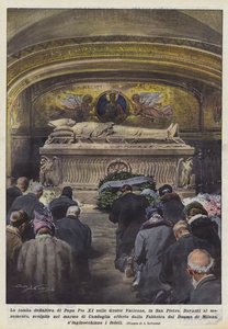 O túmulo definitivo do Papa Pio XI nas Grutas do Vaticano, em São Pedro