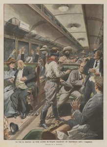 A vida na América, um trem atacado por bandidos mascarados que saquearam todos os viajantes