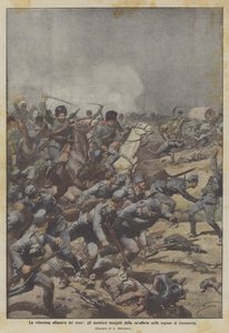 A ofensiva vitoriosa dos russos, os austríacos perseguidos pela cavalaria na região de Czernowitz
