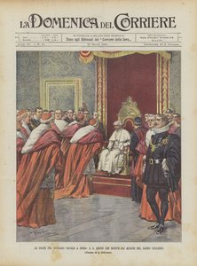 As Festas do Jubileu Papal em Roma SS Leão XIII Recebe as Saudações do Sagrado Colégio de Achille Beltrame