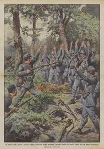 Os truques da guerra, quatro italianos capturam treze austríacos, fazendo crer que estão