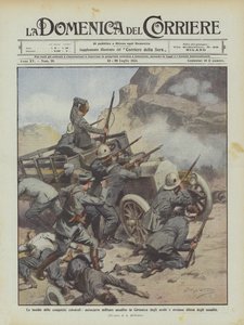 As armadilhas das conquistas coloniais, caminhão militar agredido na Cirenaica pelos árabes