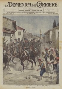Ocupações italianas na Albânia, cavalaria entra em Giorgucati (Vale de Drynos)