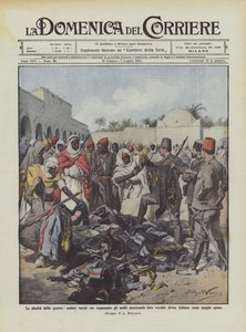 As derrotas da guerra, soldados turcos que enganam os árabes, mostrando-lhes uniformes velhos