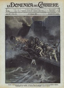 Lépico naval combate fora Dover de Achille Beltrame