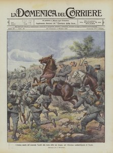 Leroica morte do general Torelli à frente de suas tropas, na luta vitoriosa de Tecniz
