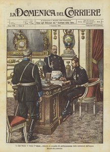 O czar Nicolo A assinatura lukase no projeto para aperfeiçoar as instituições do império