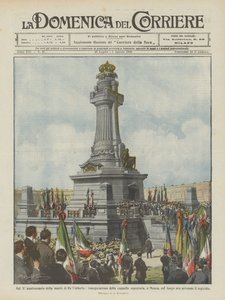 No décimo aniversário da morte do rei Umberto, inauguração da capela expiatória, em Monza