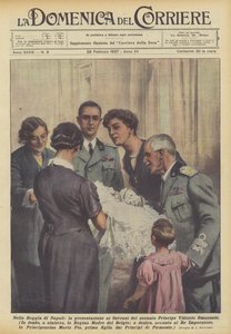 Na Reggia di Napoli, a apresentação aos soberanos do recém-nascido Príncipe Vittorio Emanuele