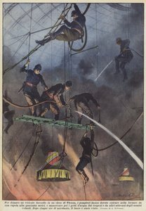 Para reprimir um incêndio violento em um circo em Viena, os bombeiros precisaram entrar no local de Achille Beltrame