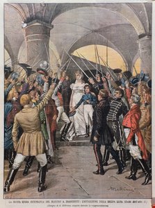 Performance da Ópera da Alemanha por Alberto Franchetti (1860-1942) no Teatro alla Scala em Milão em 1902 de Achille Beltrame