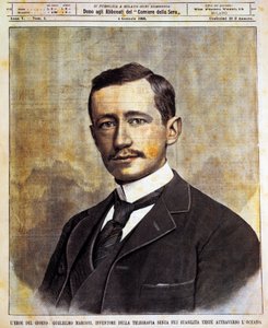 Retrato de Guglielmo Giovanni Maria Marconi (Bolonha, Itália) de Achille Beltrame