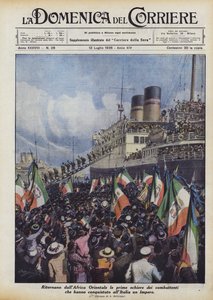 As primeiras fileiras dos combatentes que conquistaram um império da África Oriental voltam da África Oriental