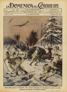 Cenas da guerra na Finlândia de Achille Beltrame