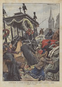 Macabre Clash, um carro que investe um vagão funerário dirigido ao Camposanto, em Berlim