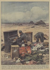 Surpresas no deserto (litografia a cores) de Achille Beltrame