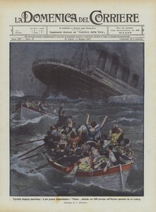 Terrível desastre marítimo, o maior Titanic transatlântico afunda com 1600 pessoas