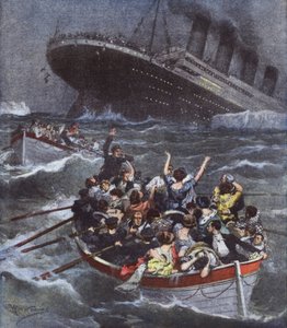 Terrível desastre marítimo, o maior Titanic transatlântico afunda com 1600 pessoas