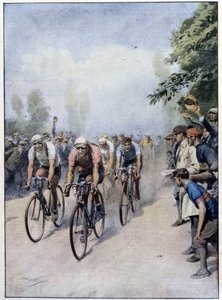 A Volta Italiana de Ciclismo com Guerra e Binda - desenho de A. Beltrame, em "La Domenica del Corriere" de 1 de Fevereiro de Achille Beltrame