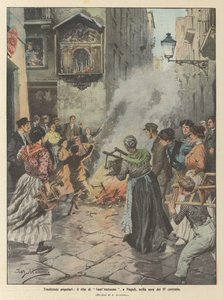 Tradições populares, o rito SantAntuono, em Nápoles, na noite do dia 17