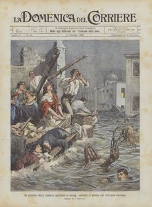 Um episódio de inundações terríveis na Sicília, Habitantes de Modica Invocando Ajuda