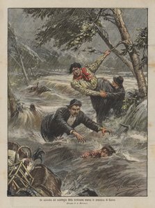 Um episódio da tempestade na província de Cuneo na semana passada