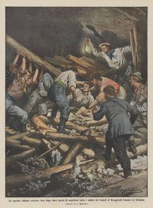 Um trabalhador italiano extraído vivo após dez dias de enterro sob as pedras do túnel