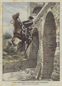 Uma cambalhota da antiga Ponte del Diavolo perto de Tolentino (Macerata)