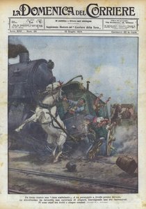 Um trem contra uma casa andando