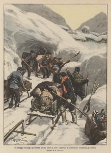 Uma aldeia francesa nos Pirenéus enterrada sob a neve, a abertura de túneis para resgatar os habitantes