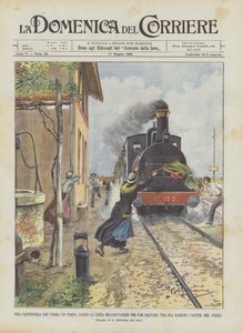 Uma Cantoniera Parando Um Trem Ao Longo Da Linha De Milão-Varese Para Salvar Uma Menina Caindo No Poço