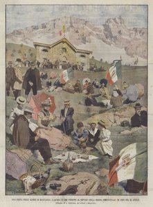 Um Festival de Árvores nas Montanhas, a ascensão de 1500 pessoas no Rifugio della Grigna Meridionale
