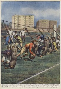 Uma curiosa forma de treinamento para o jogo de rúgbi