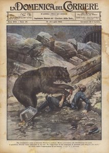 Uma cena dramática no Jardim Zoológico de Roma de Achille Beltrame