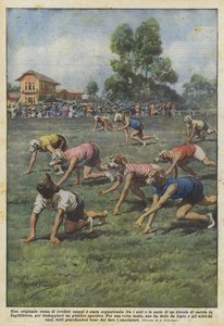 Uma raça original de galgos humanos foi organizada entre os membros e os membros de um clube de Achille Beltrame