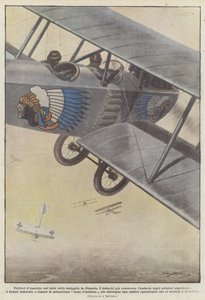 Aeronaves da América no céu da batalha na França